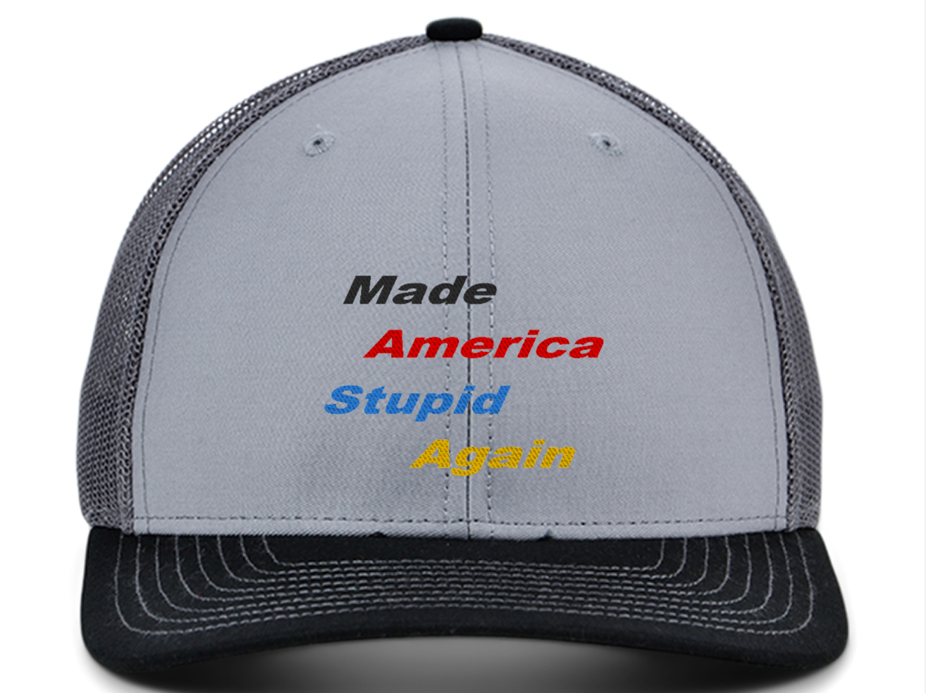 Made America Stupid Again - Charcoal Trucker Snapback Cap