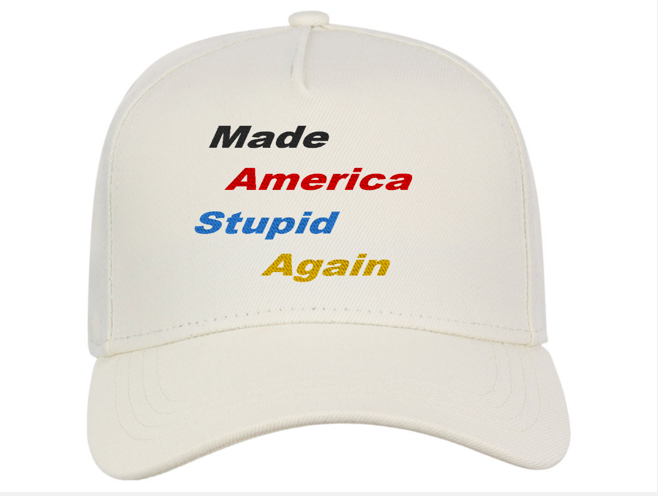 Made America Stupid Again - Ivory AFrame Snapback Cap