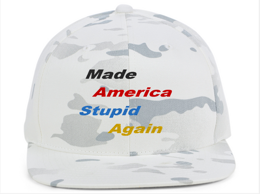 Made America Stupid Again - White Camo Snapback Cap