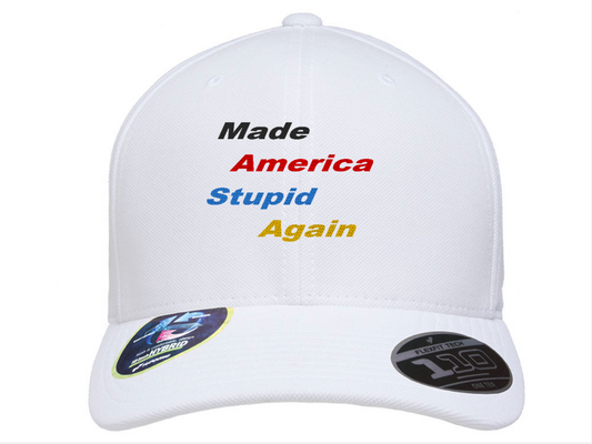 Made America Stupid Again - White Pique Strapback Cap